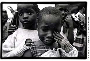 Orphans kids crying